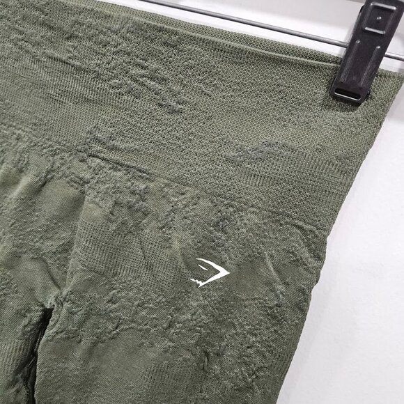 Gymshark Adapt Camo Seamless High Waisted Womens Moss Olive Green Leggings Small - Picture 3 of 10